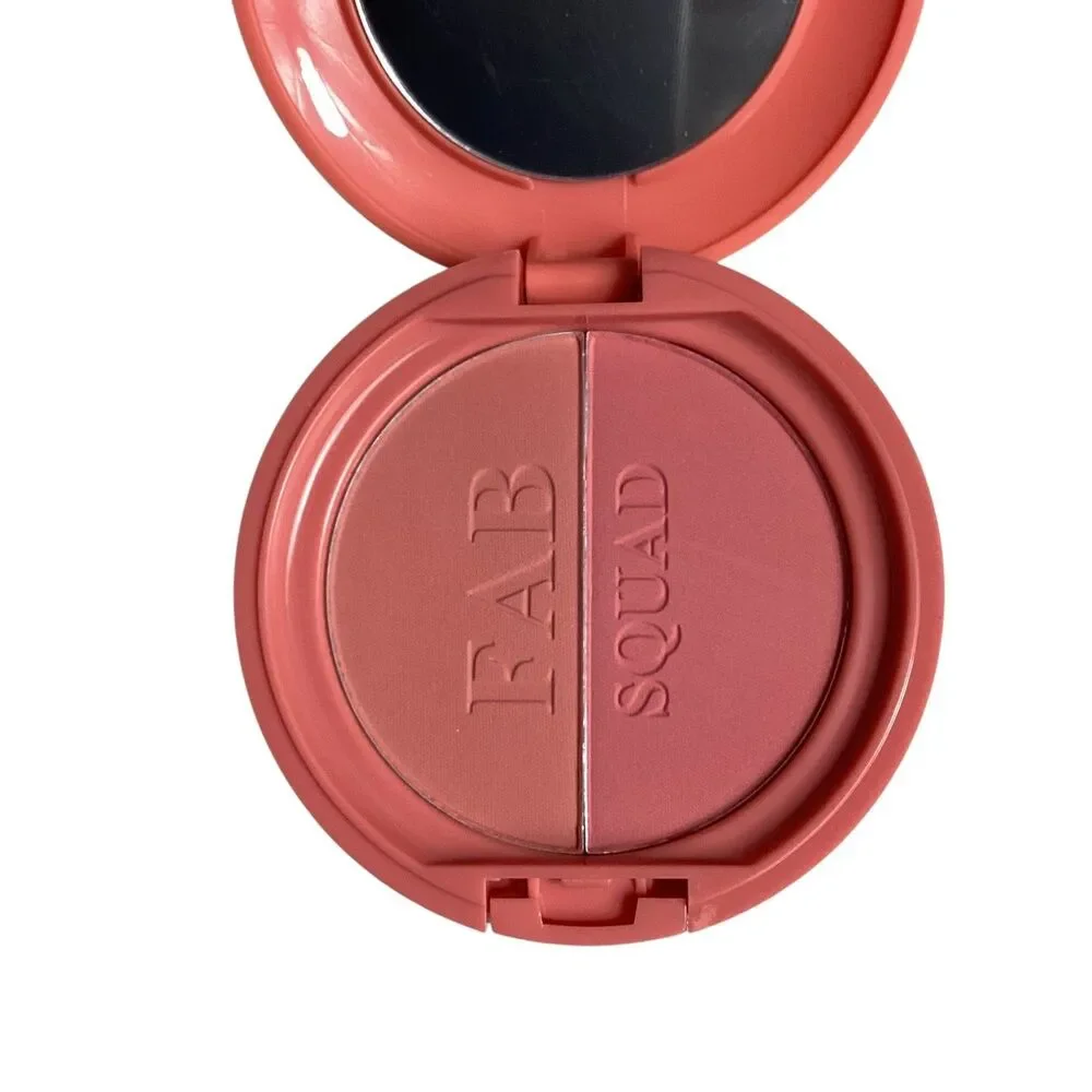 da lish Powder Blush Duo Peachy Keen Fab Squad Vegan Cruelty Free 7.2g New
